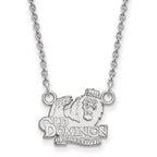 10k White Gold LogoArt Old Dominion University Small Pendant 18 inch Necklace