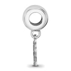 Sterling Silver Rhodium Plated Major League Baseball LogoArt Pittsburgh Pirates Dangle Bead
