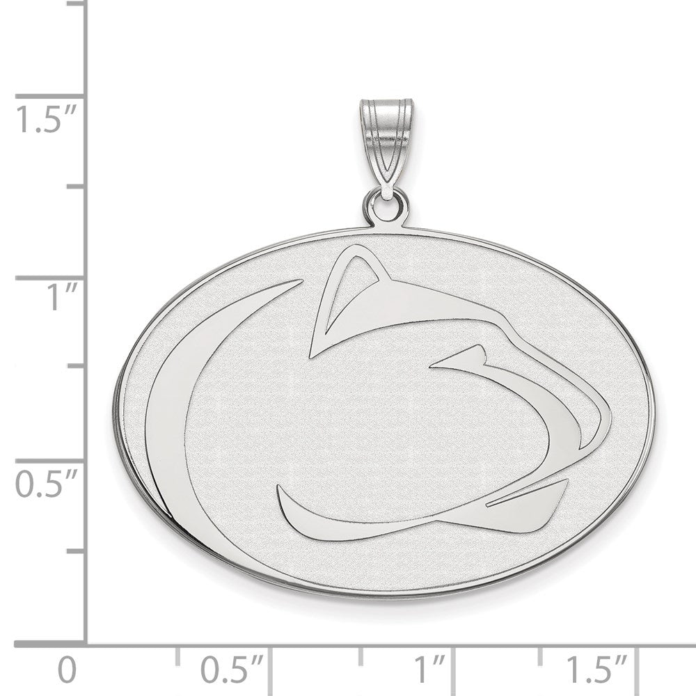 14k White Gold LogoArt Penn State University Lion Extra Large Pendant