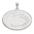14k White Gold LogoArt Penn State University Lion Extra Large Pendant