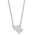 14k White Gold LogoArt University of Central Florida U-C-F Small Pendant 18 inch Necklace