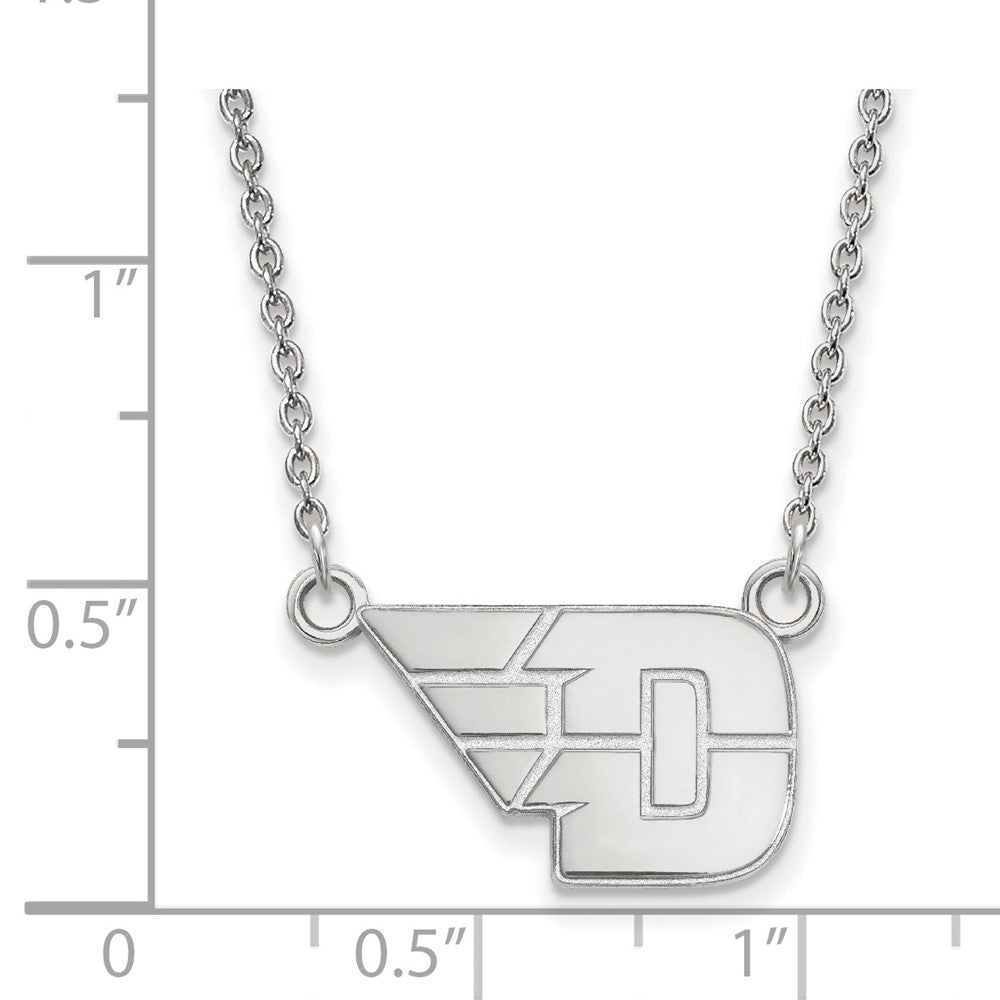 14k White Gold LogoArt University of Dayton Small Pendant 18 inch Necklace