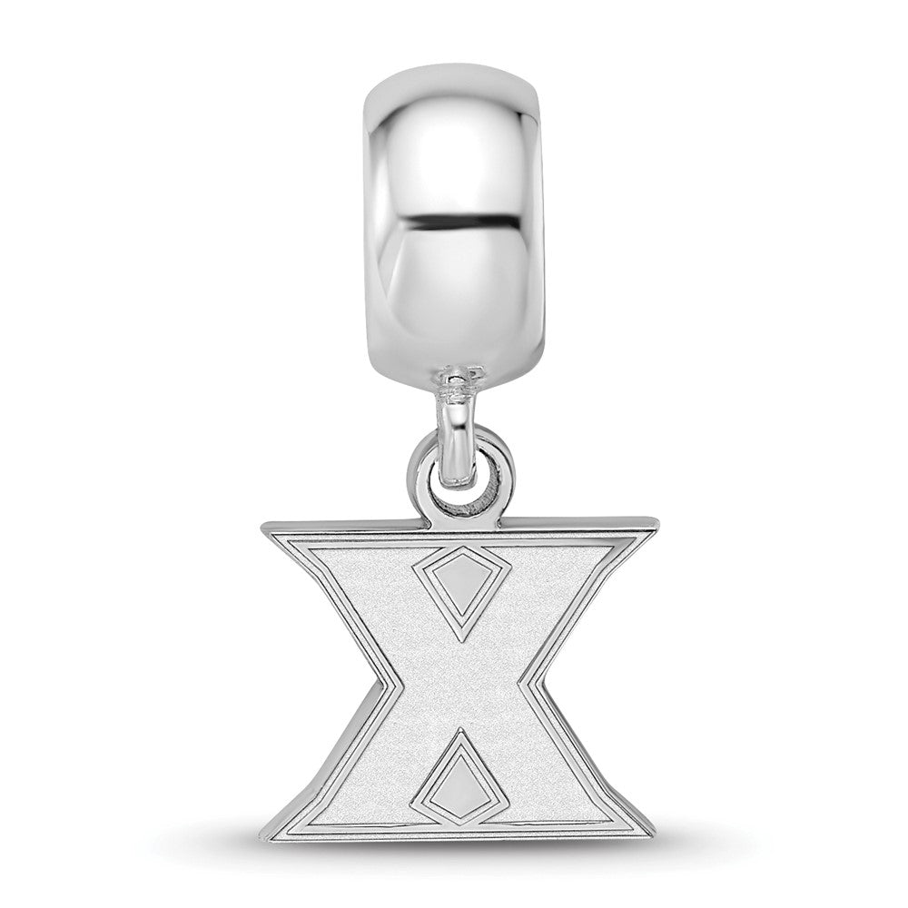 Sterling Silver Rhodium-plated LogoArt Xavier University Letter X Extra Small Dangle Bead Charm