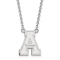 10k White Gold LogoArt Appalachian State University Large Pendant 18 inch Necklace