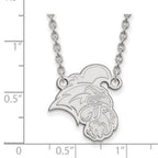 14k White Gold LogoArt Coastal Carolina University Chanticleer Large Pendant 18 inch Necklace
