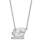 10k White Gold LogoArt Central Michigan University Letter C Large Pendant 18 inch Necklace