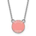 Sterling Silver Rhodium-plated LogoArt Delta Zeta Sorority Text Small Color Enamel Pendant 18 inch Necklace