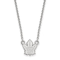 10k White Gold NHL LogoArt Toronto Maple Leafs Small Pendant 18 inch Necklace