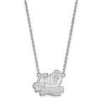 Sterling Silver Rhodium-plated LogoArt Old Dominion University Large Pendant 18 inch Necklace