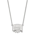 Sterling Silver Rhodium-plated LogoArt Ohio University Large Pendant 18 inch Necklace