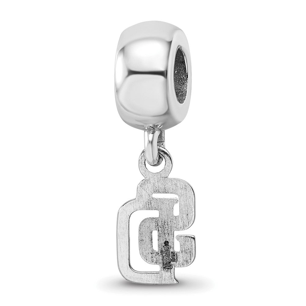 Sterling Silver Rhodium Plated Major League Baseball LogoArt San Diego Padres S-D Dangle Bead