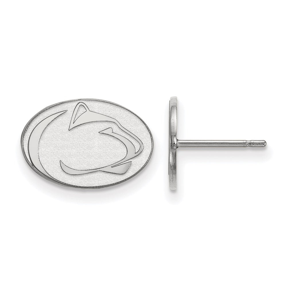 14k White Gold LogoArt Penn State University Lion Extra Small Post Earrings