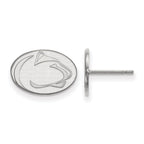 10k White Gold LogoArt Penn State University Lion Extra Small Post Earrings