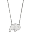 10k White Gold LogoArt University of Colorado Buffalo Large Pendant 18 inch Necklace