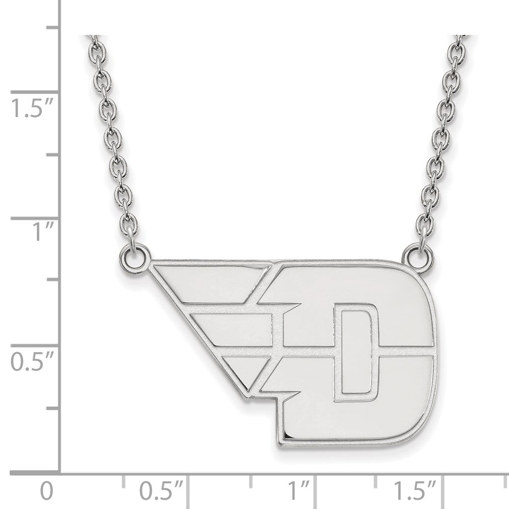 14k White Gold LogoArt University of Dayton Large Pendant 18 inch Necklace