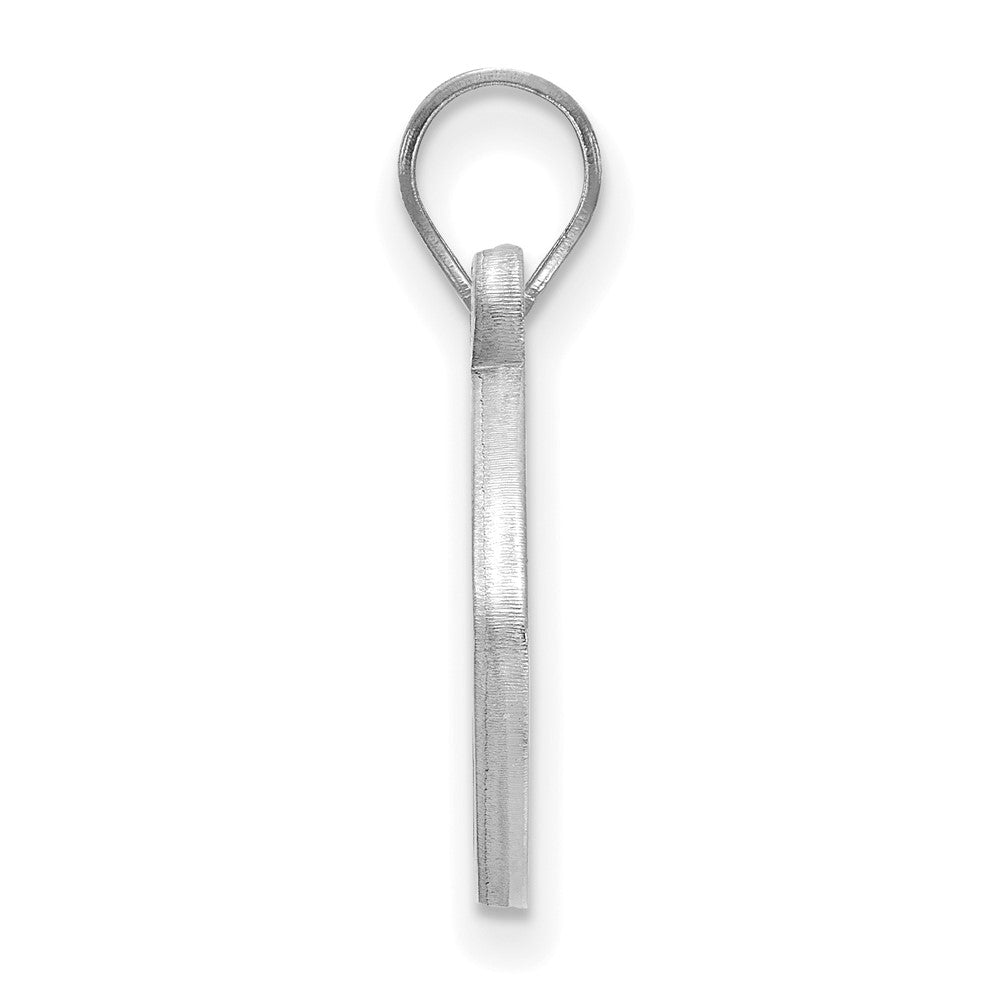 Sterling Silver Rhodium-plated LogoArt University of Pittsburgh Football Pendant