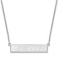 Sterling Silver Rhodium-plated LogoArt University of Southern Mississippi Small Bar 18 inch Necklace