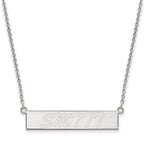 Sterling Silver Rhodium-plated LogoArt University of Southern Mississippi Small Bar 18 inch Necklace