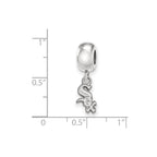Sterling Silver Rhodium Plated Major League Baseball LogoArt Chicago White Sox Dangle Bead