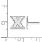 Sterling Silver Rhodium-plated LogoArt Xavier University Letter X Extra Small Post Earrings