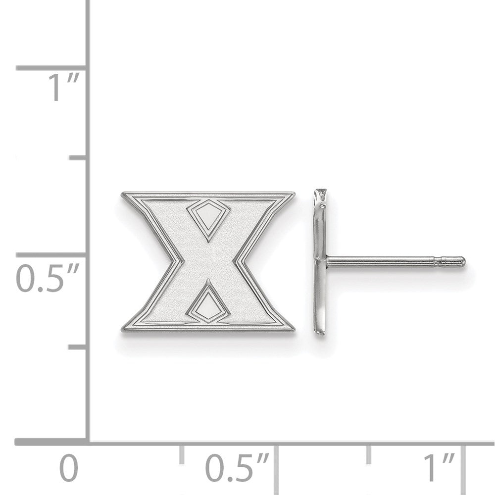 Sterling Silver Rhodium-plated LogoArt Xavier University Letter X Extra Small Post Earrings