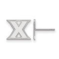 Sterling Silver Rhodium-plated LogoArt Xavier University Letter X Extra Small Post Earrings