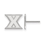 Sterling Silver Rhodium-plated LogoArt Xavier University Letter X Extra Small Post Earrings