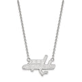 14k White Gold NHL LogoArt Washington Capitals Large Pendant 18 inch Necklace