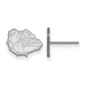 Sterling Silver Rhodium-plated LogoArt Gonzaga University Bulldog Extra Small Post Earrings