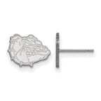 Sterling Silver Rhodium-plated LogoArt Gonzaga University Bulldog Extra Small Post Earrings