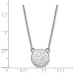 Sterling Silver Rhodium-plated NHL LogoArt New York Islanders Small Pendant 18 inch Necklace