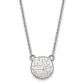 10k White Gold NHL LogoArt New York Islanders Small Pendant 18 inch Necklace