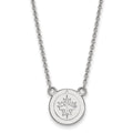 14k White Gold NHL LogoArt Winnipeg Jets Small Pendant 18 inch Necklace