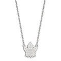 14k White Gold NHL LogoArt Toronto Maple Leafs Large Pendant 18 inch Necklace