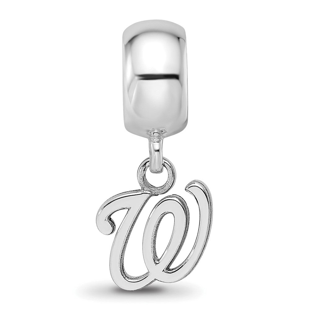 SS/Rh-p Major League Baseball LogoArt Washington Nationals Dangle Bead