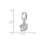 SS/Rh-p Major League Baseball LogoArt Washington Nationals Dangle Bead