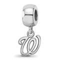 SS/Rh-p Major League Baseball LogoArt Washington Nationals Dangle Bead