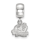 Sterling Silver Rhodium-plated LogoArt Old Dominion University Extra Small Dangle Bead Charm