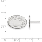 10k White Gold LogoArt Penn State University Lion Small Post Earrings