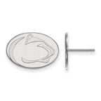 10k White Gold LogoArt Penn State University Lion Small Post Earrings