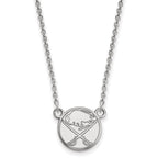 10k White Gold NHL LogoArt Buffalo Sabres Small Pendant 18 inch Necklace