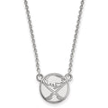 Sterling Silver Rhodium-plated NHL LogoArt Buffalo Sabres Small Pendant 18 inch Necklace