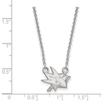 10k White Gold NHL LogoArt San Jose Sharks Small Pendant 18 inch Necklace