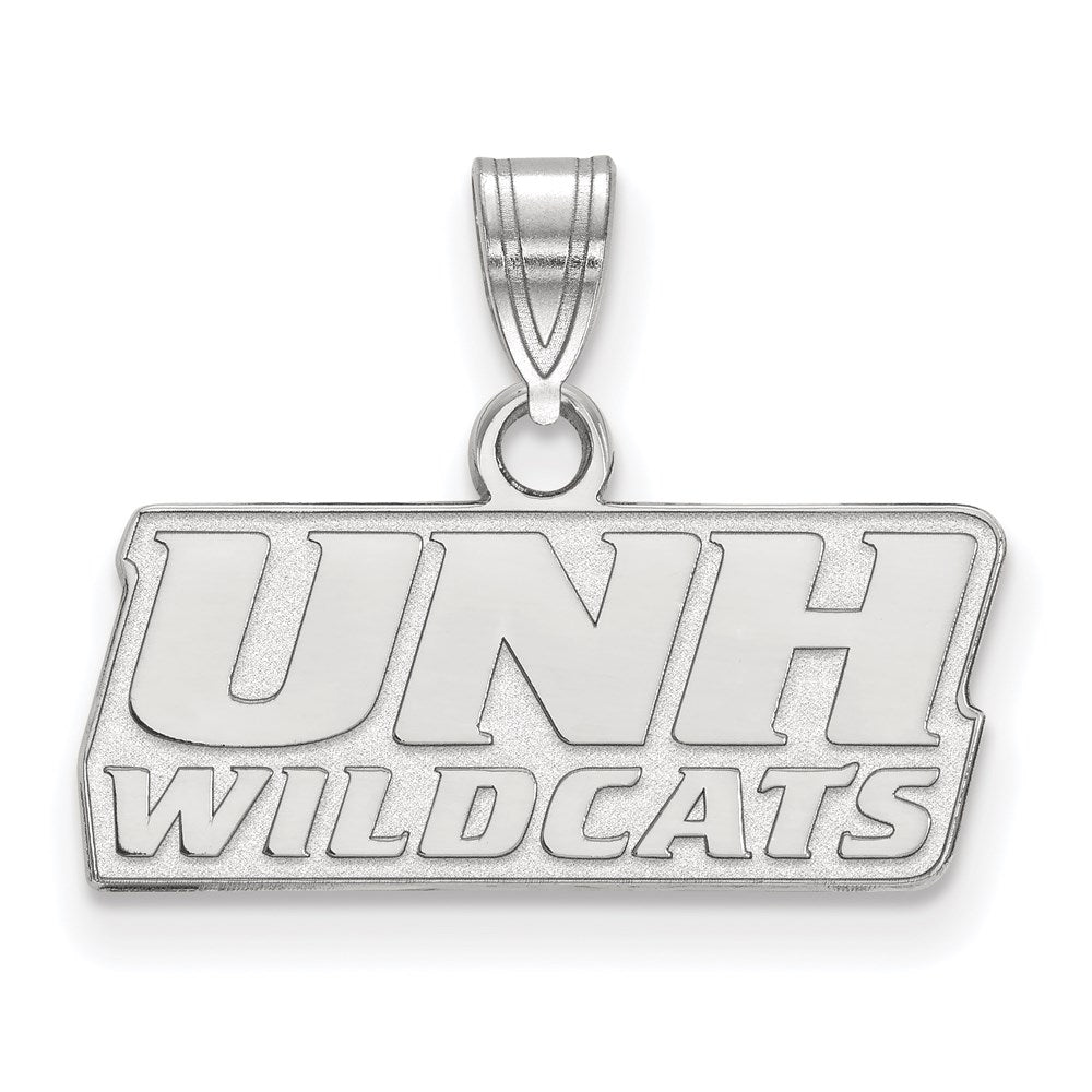Sterling Silver Rhodium-plated LogoArt University of New Hampshire Small Pendant