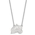 10k White Gold NHL LogoArt Colorado Avalanche Letter A Large Pendant 18 inch Necklace