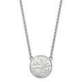 10k White Gold NHL LogoArt New York Islanders Large Pendant 18 inch Necklace