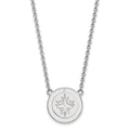 Sterling Silver Rhodium-plated NHL LogoArt Winnipeg Jets Large Pendant 18 inch Necklace