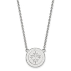 Sterling Silver Rhodium-plated NHL LogoArt Winnipeg Jets Large Pendant 18 inch Necklace