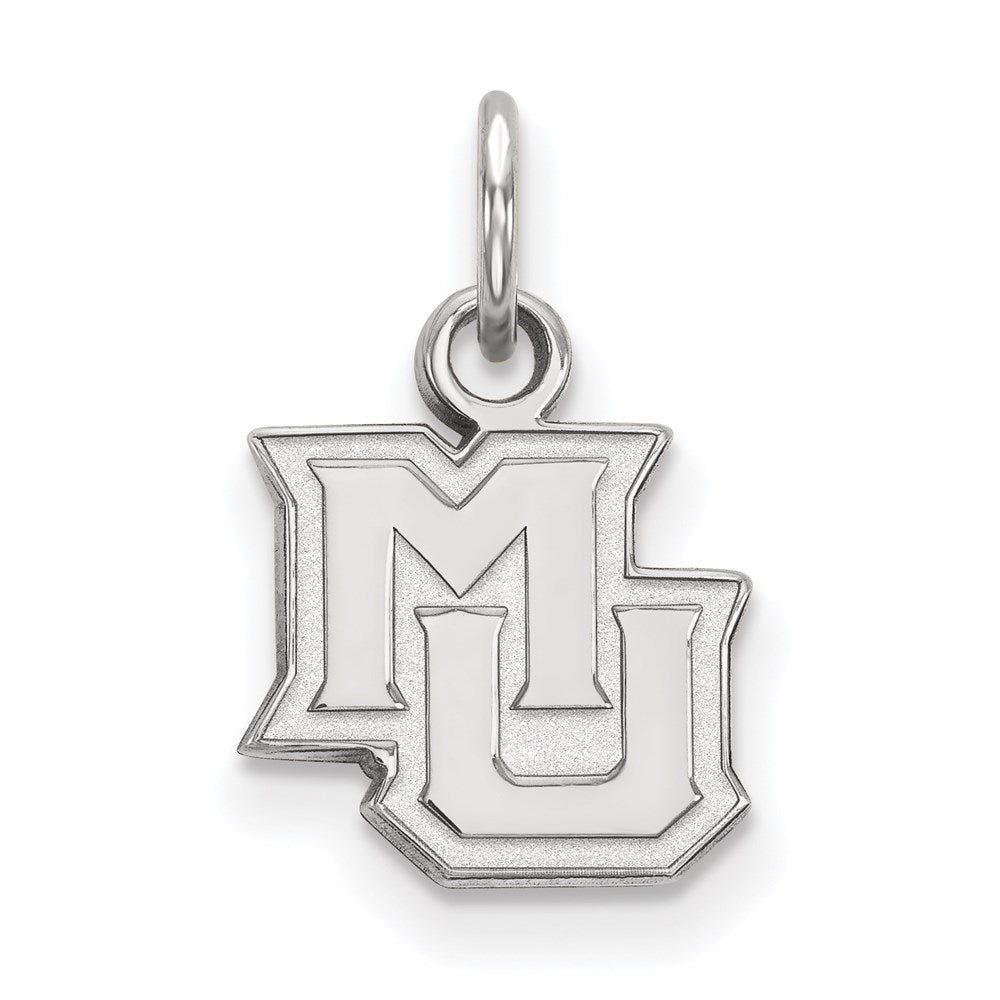 14k White Gold LogoArt Marquette University M-U Extra Small Pendant