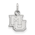 10k White Gold LogoArt Marquette University M-U Extra Small Pendant